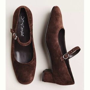 Jeffrey Campbell Brown Suede Mary Jane Shoes
